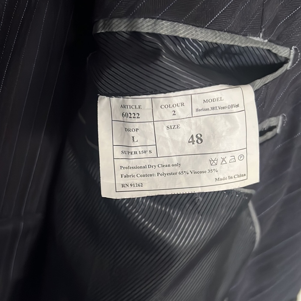 Giorgio Fiorelli Navy Striped 3 Piece Suit - Picture 7 of 16
